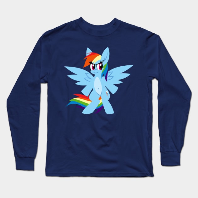 Standing Rainbow Dash Long Sleeve T-Shirt by Tridashie